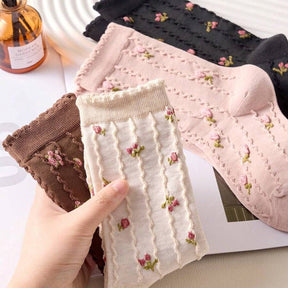 Chaussettes Fleuries Décontractées