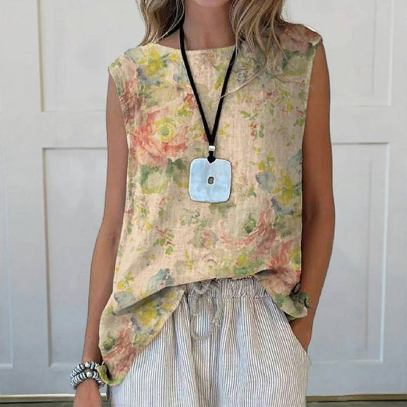 Débardeur Vintage À Imprimé Floral
