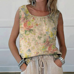 Débardeur Vintage À Imprimé Floral