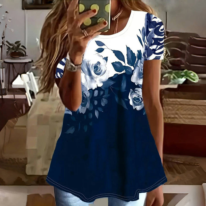 T-Shirt À Imprimé Floral Vintage