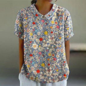 Blouse À Imprimé Floral Vintage