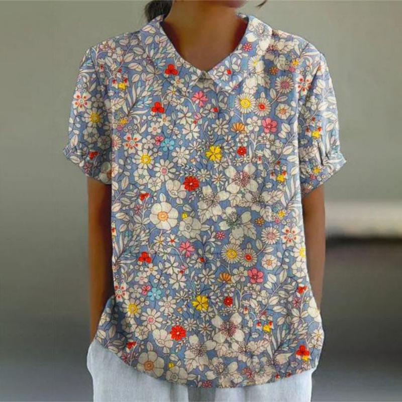 Blouse À Imprimé Floral Vintage
