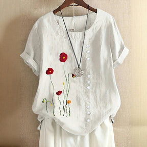 Blouse Décontractée À Imprimé Floral