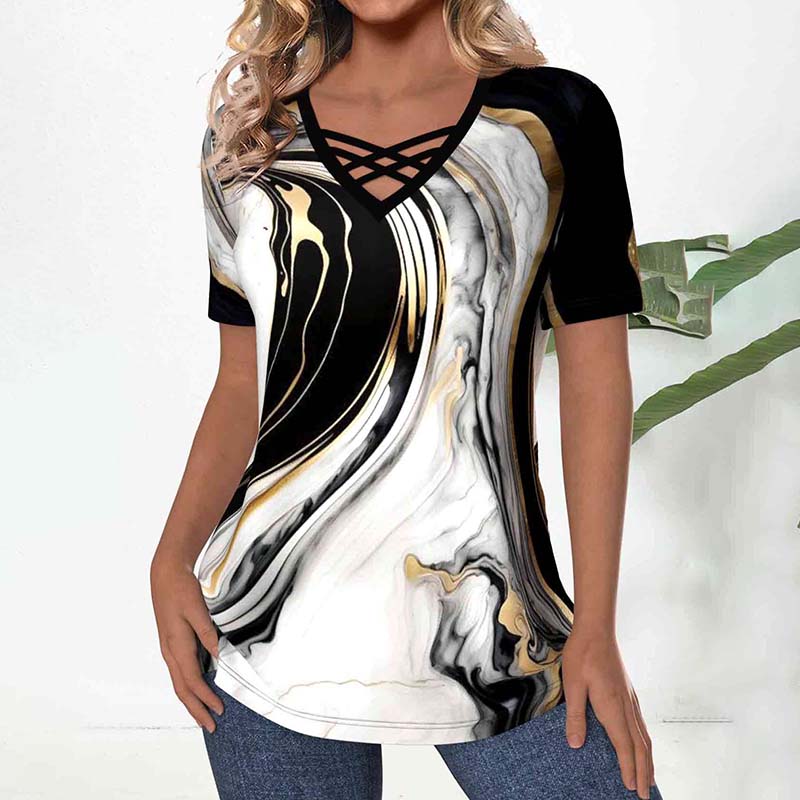Blouse Dégradée Décontractée