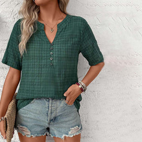 Blouse À Carreaux Vintage