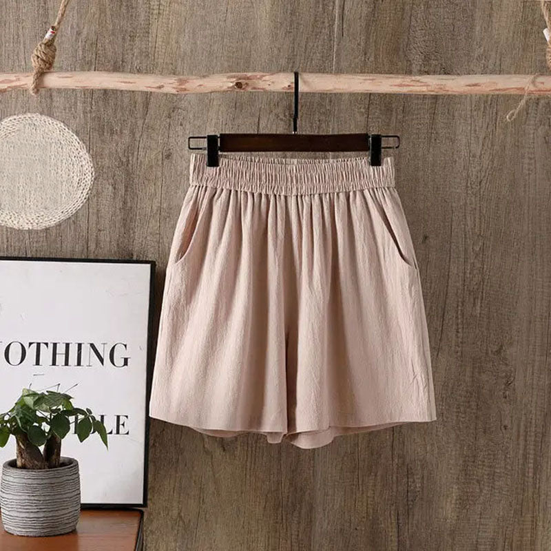 Short Décontracté De Couleur Unie