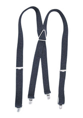 Bretelles homme chiné gris grande longueur HUGO SPIECKER