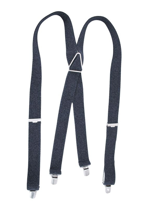 Bretelles homme chiné gris grande longueur HUGO SPIECKER