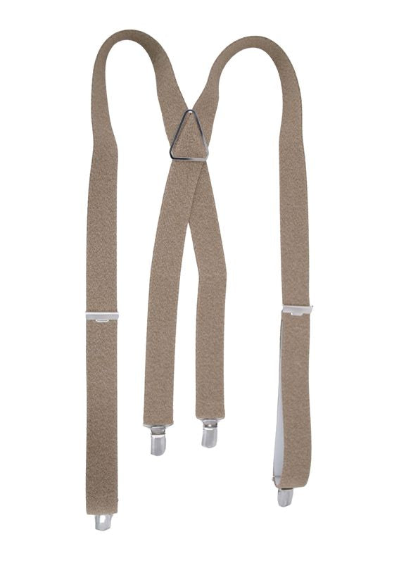 Bretelles homme chiné beige grande longueur HUGO SPIECKER