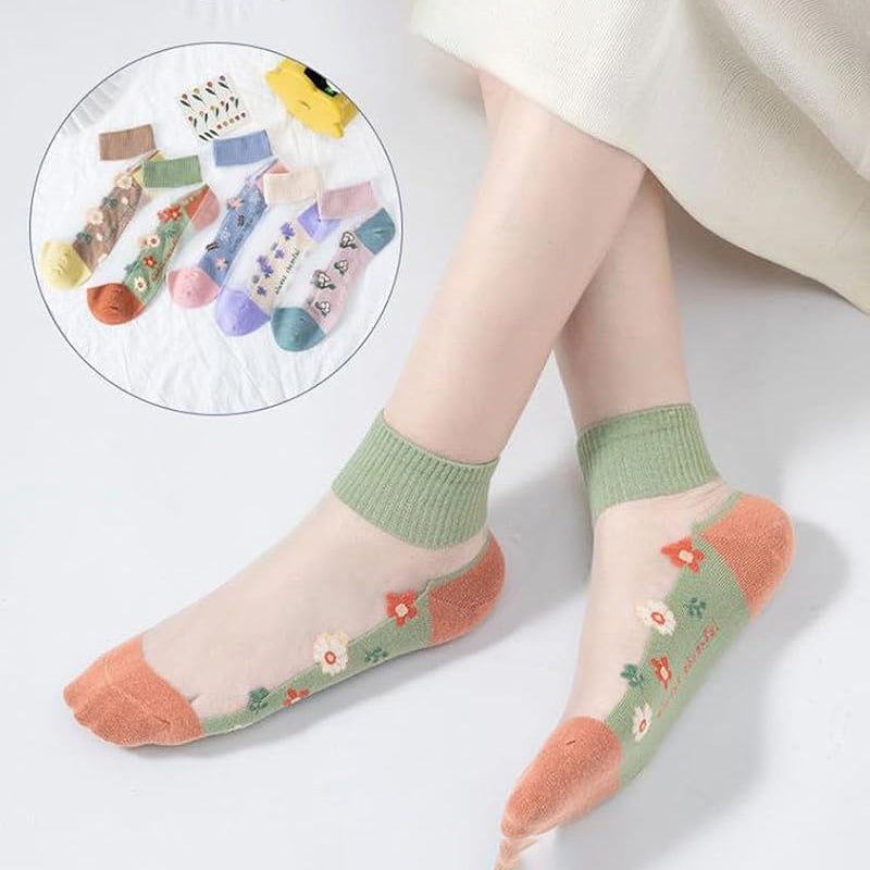 Chaussettes Fleuries Respirantes