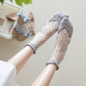 Chaussettes Fleuries Respirantes