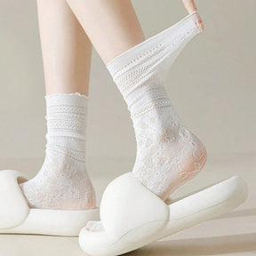 Chaussettes Respirantes En Dentelle