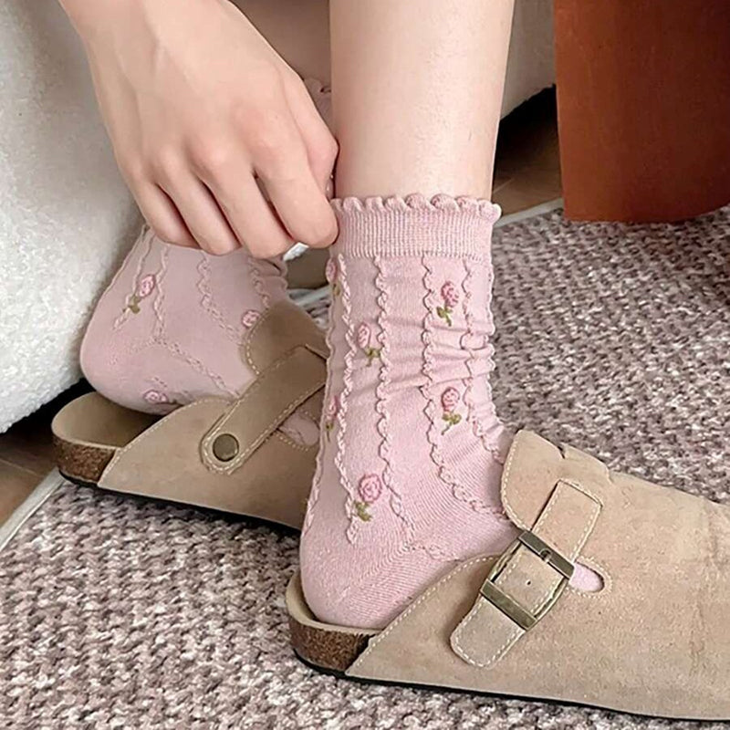 Chaussettes Fleuries Décontractées