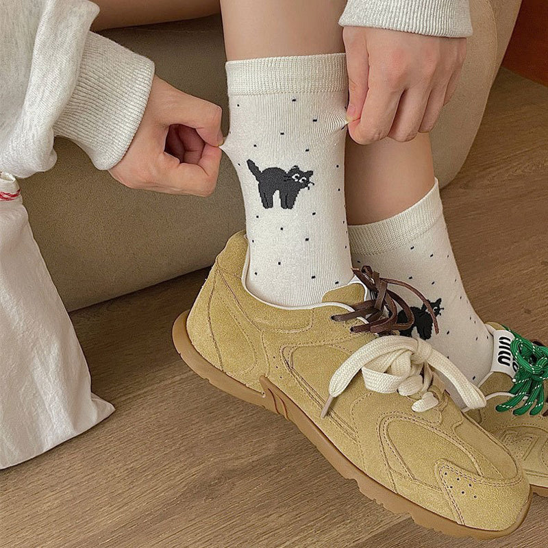 Chaussettes Décontractées À Imprimé Chat