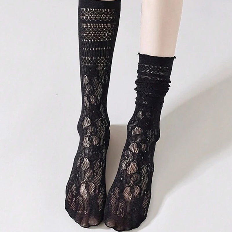 Chaussettes Respirantes En Dentelle