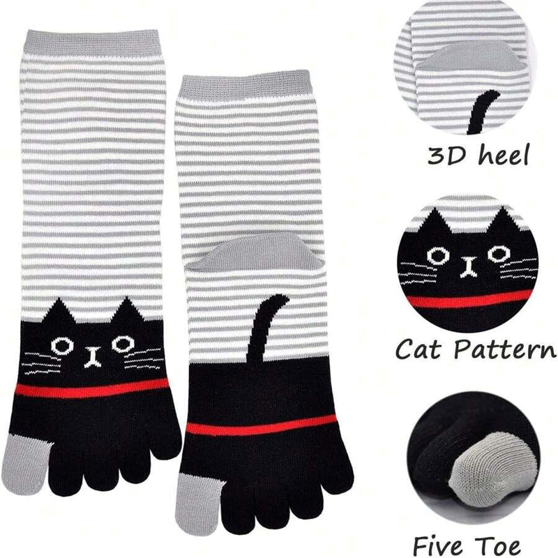 Chaussettes À 5 Doigts De Chat De Dessin Animé