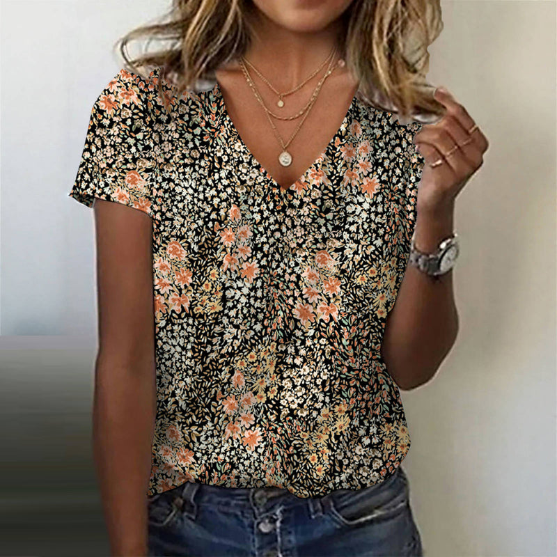 T-Shirt À Imprimé Floral Vintage
