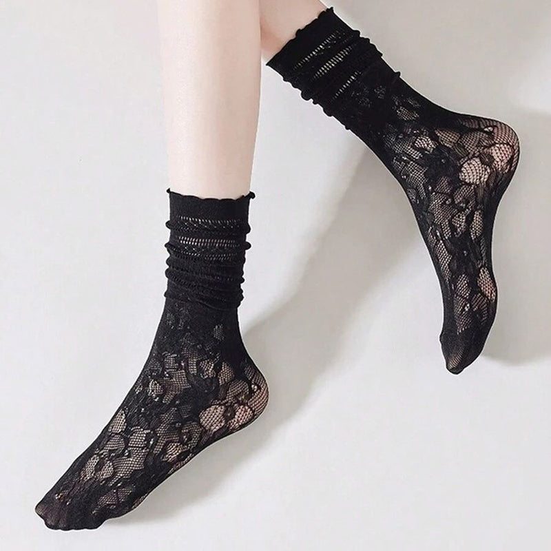 Chaussettes Respirantes En Dentelle