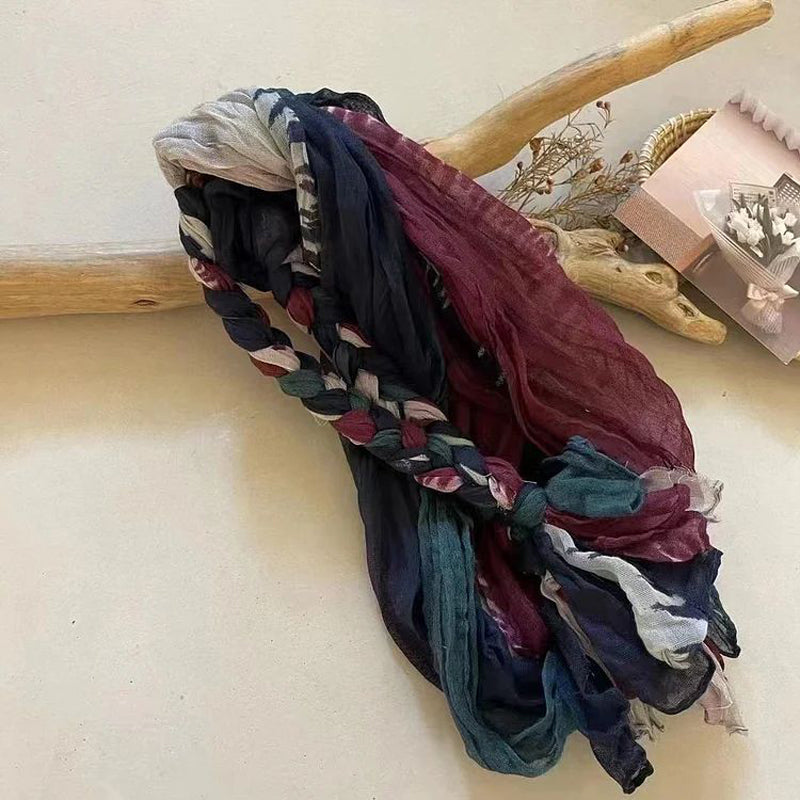 Écharpe Créative À Blocs De Couleurs