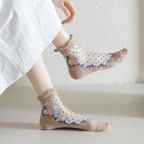 Chaussettes Fleuries Respirantes
