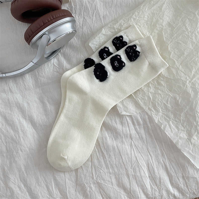 Chaussettes Décontractées À Imprimé Chat