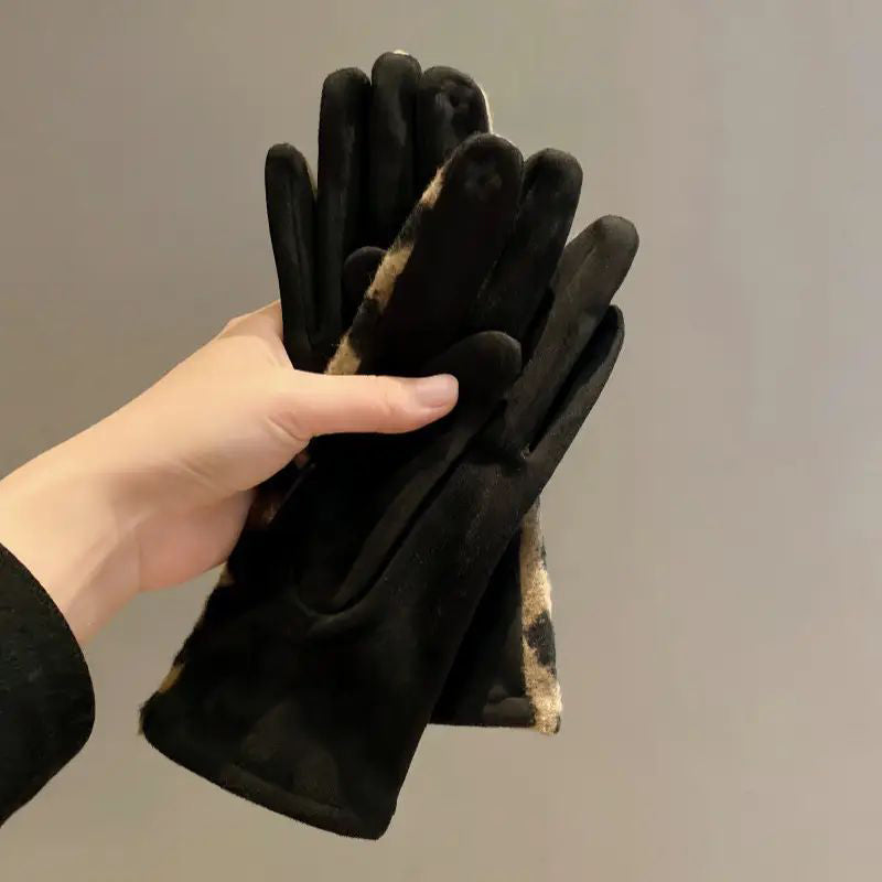 Gants Chauds À Imprimé Léopard