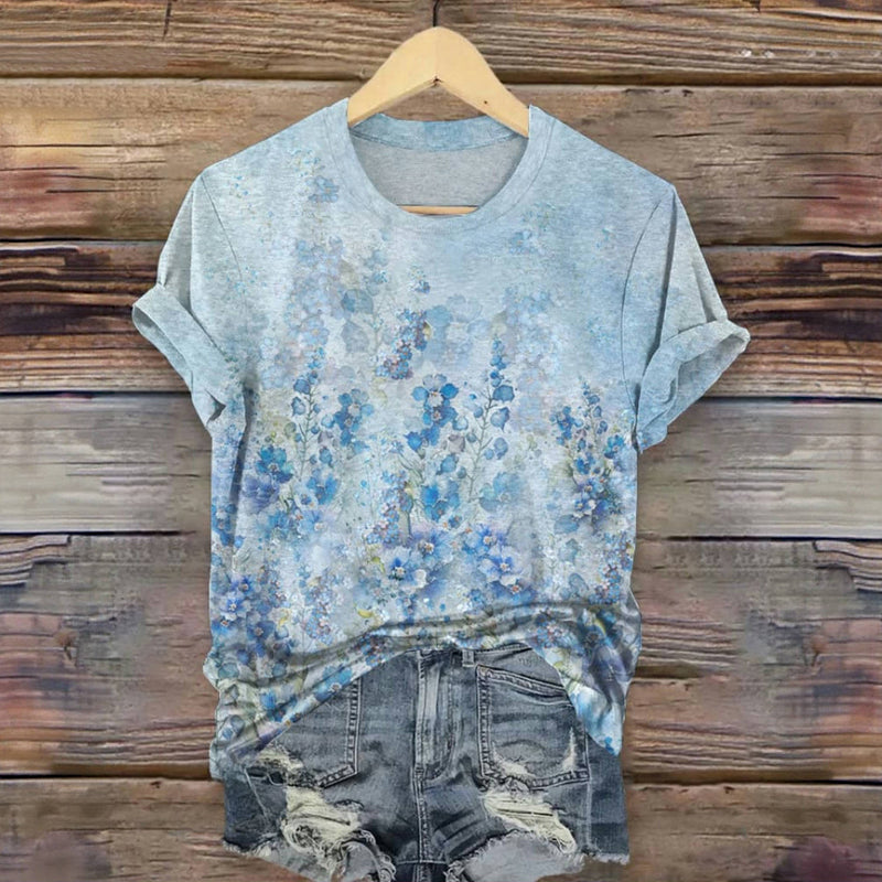 T-Shirt À Imprimé Floral Vintage