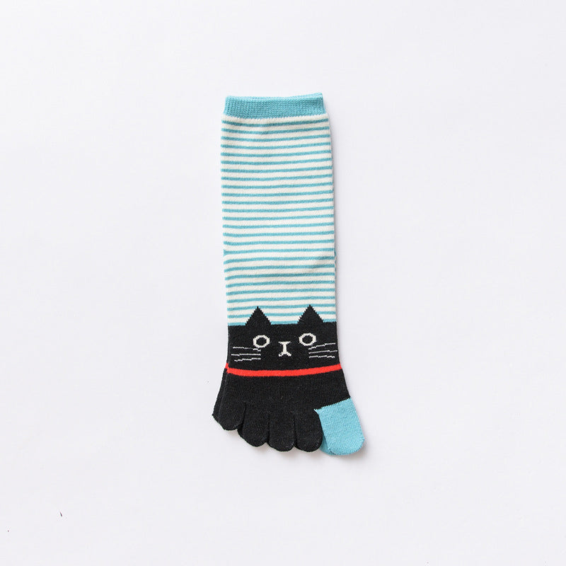 Chaussettes À 5 Doigts De Chat De Dessin Animé