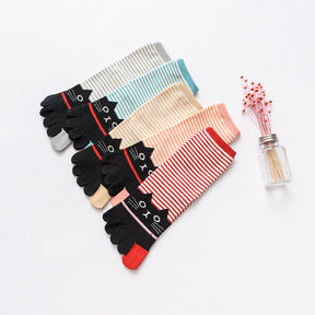 Chaussettes À 5 Doigts De Chat De Dessin Animé