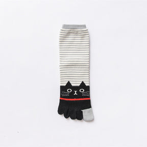 Chaussettes À 5 Doigts De Chat De Dessin Animé