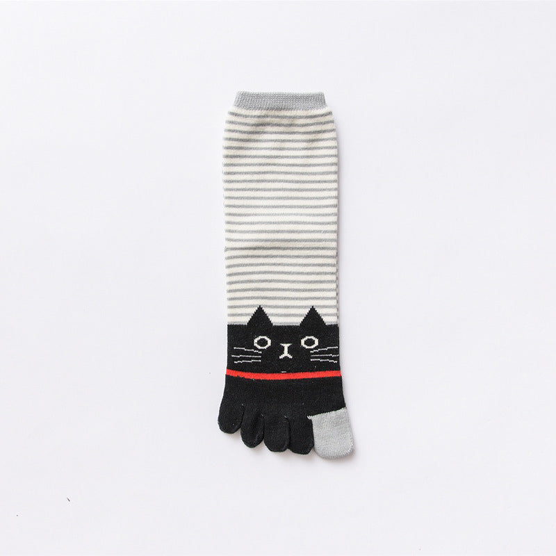 Chaussettes À 5 Doigts De Chat De Dessin Animé