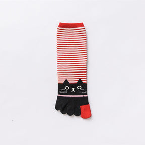 Chaussettes À 5 Doigts De Chat De Dessin Animé