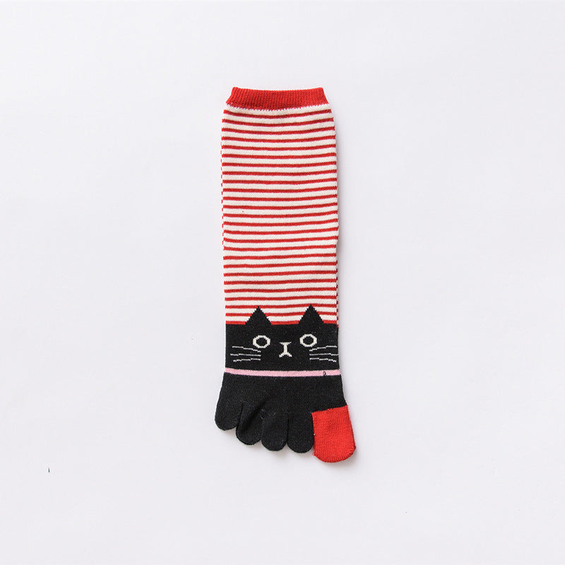 Chaussettes À 5 Doigts De Chat De Dessin Animé