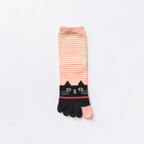 Chaussettes À 5 Doigts De Chat De Dessin Animé