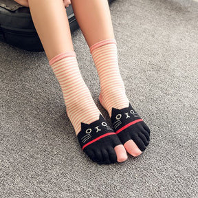 Chaussettes À 5 Doigts De Chat De Dessin Animé