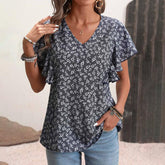 Blouse Ample Vintage À Fleurs