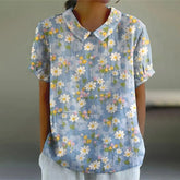 Blouse Décontractée À Imprimé Floral