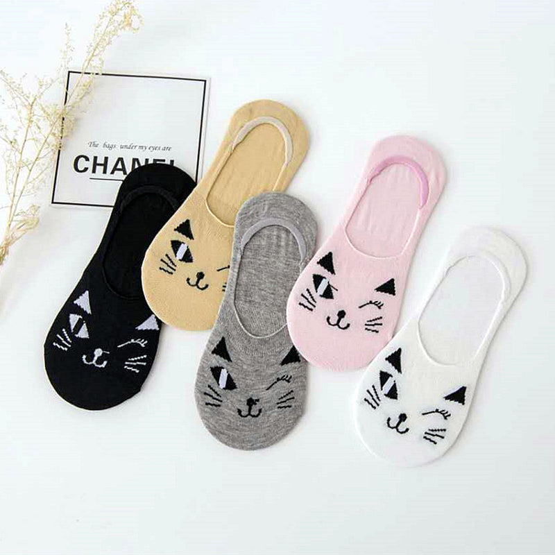Chaussettes Décontractées À Motif Chat
