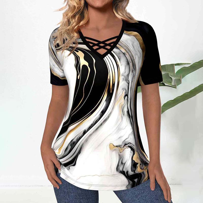 Blouse Dégradée Décontractée