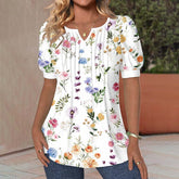 Blouse Élégante À Imprimé Floral