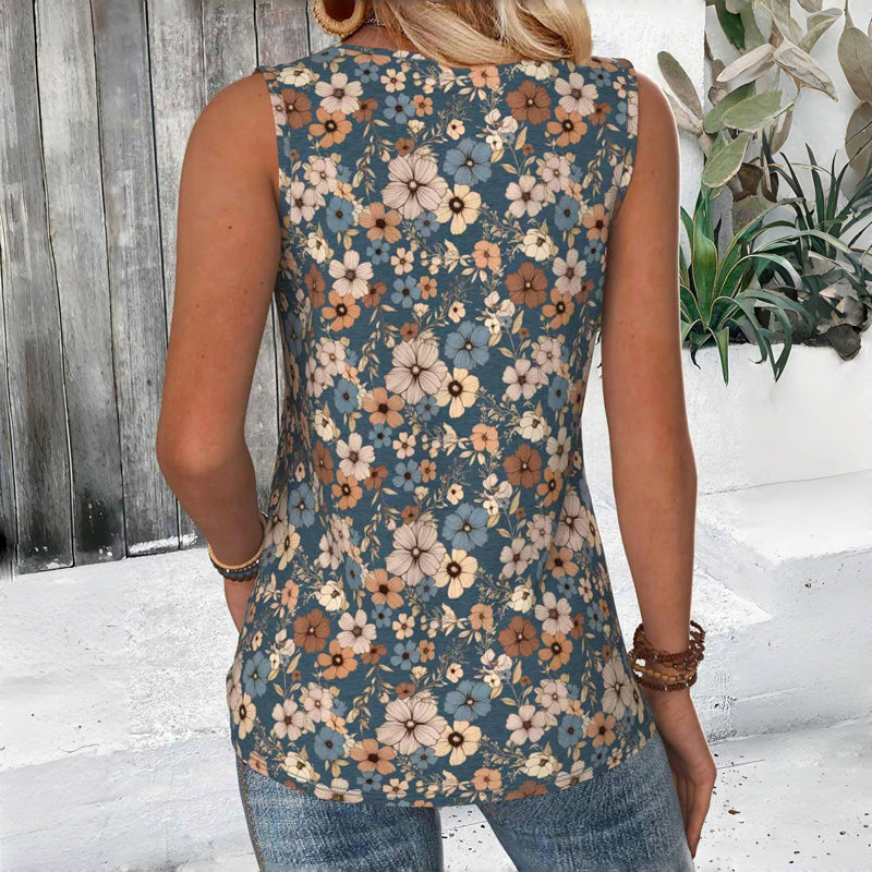 Débardeur Vintage À Imprimé Floral