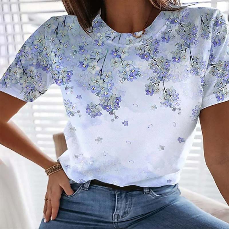 T-Shirt À Imprimé Floral Vintage