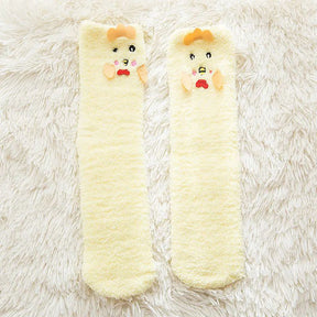 Chaussettes En Peluche De Dessin Animé