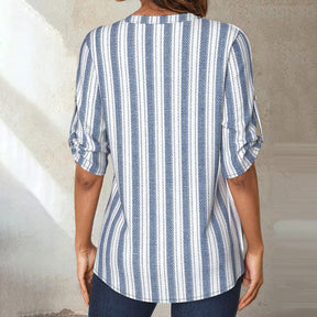Blouse Décontractée À Rayures