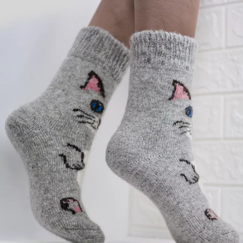 Chaussettes Chaudes De Dessin Animé