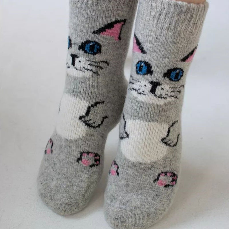 Chaussettes Chaudes De Dessin Animé
