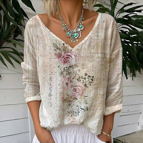 T-Shirt À Imprimé Floral Vintage