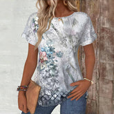 T-Shirt À Imprimé Floral Vintage