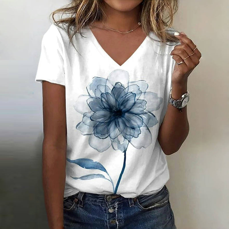 T-Shirt À Imprimé Floral Vintage