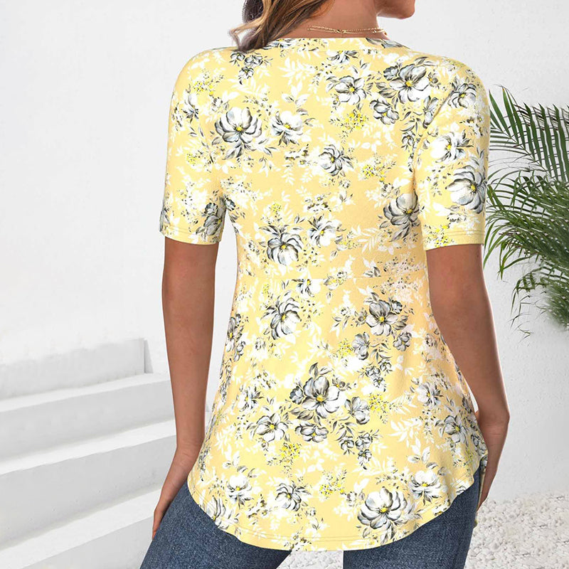 Blouse Élégante À Imprimé Floral